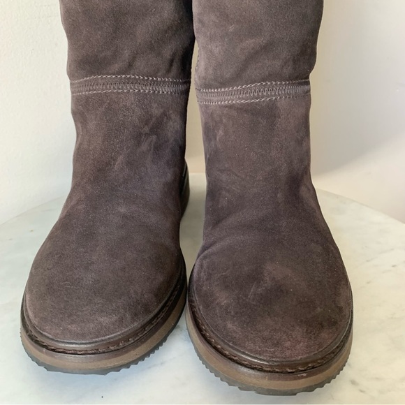 PRADA THE ORIGINAL CAR SHOE by PRADA Suede Brown Snow Boots Size 8 US 38.5 EU - Picture 6 of 16
